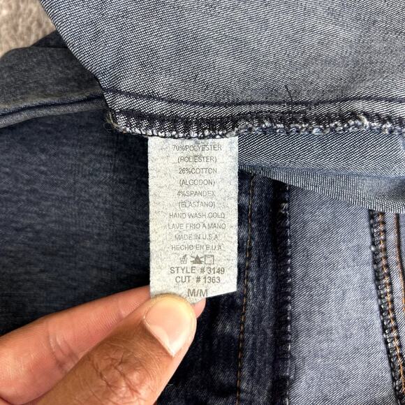 Vintage Forever 21 Jeans Dark Wash Flare Split Hem Women's M Made in USA - Picture 11 of 11